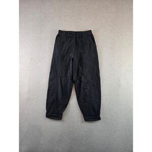 Iximo Pants Women Small Black Cotton Linen Elastic Waist Stretch Harem Lagenlook